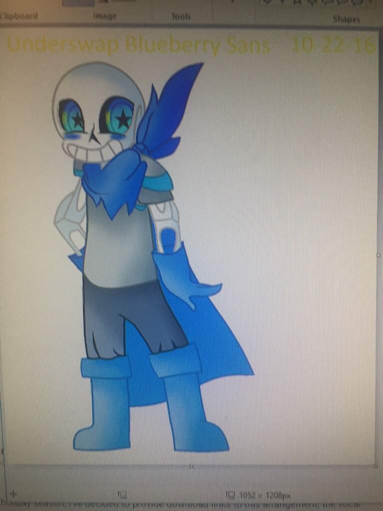 This Is My Second Fan Art Is Bluebrey Sans From Underswap Undertale Aus Amino