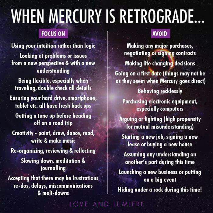 ⚠⚠ Mercury Retrograde Do's & Don'ts ⚠⚠ #Astrology Today | Pagans & Witches Amino