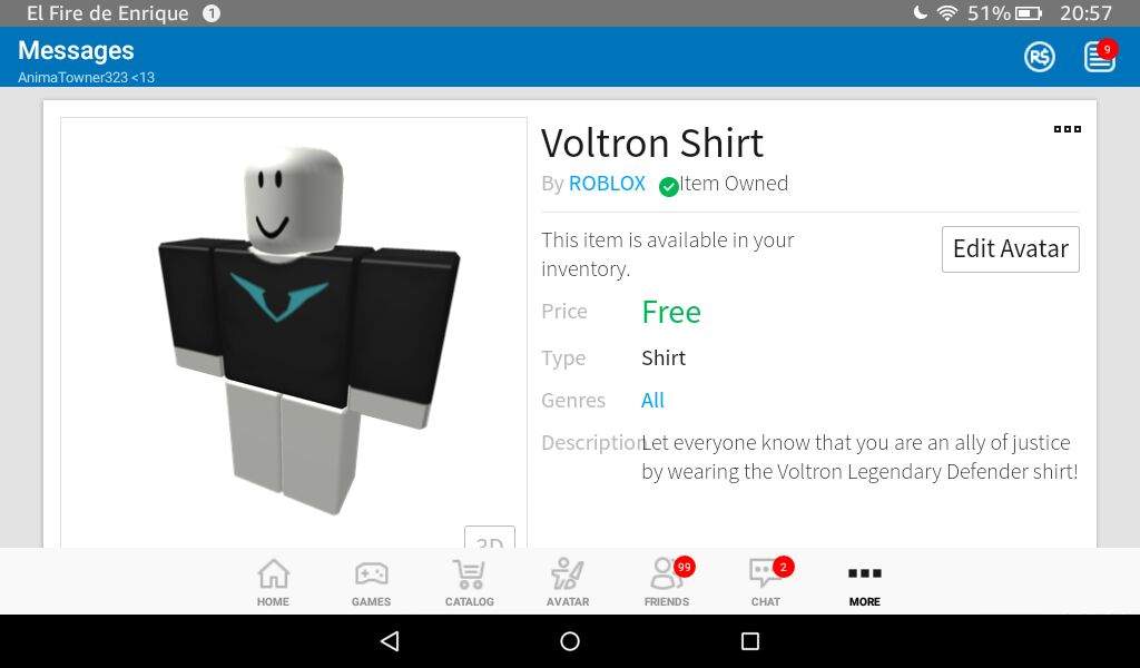 Voltron Roblox Shirt