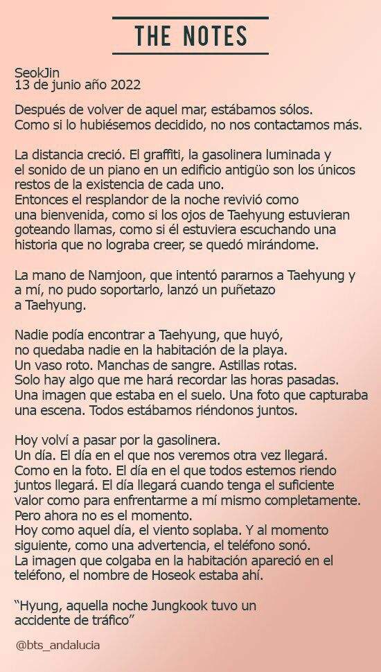 The Notes [BTS HYYH] Original y traducción ARMY's Amino