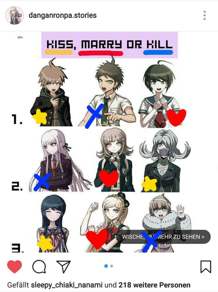 Kiss Marry Or Kill Danganronpa Amino