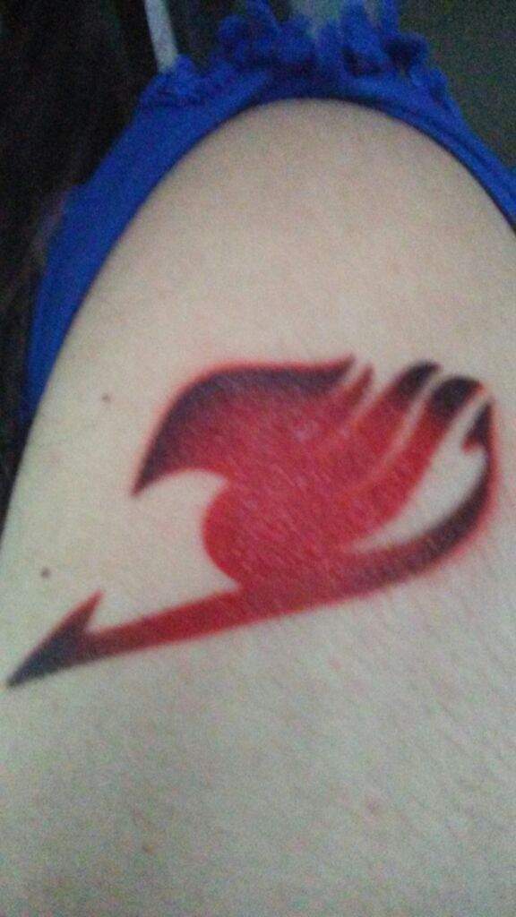 Red Fairy Tail Symbol Tattoo Elegant Arts Tattoo