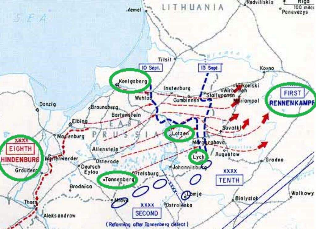 battle of tannenberg and masurian lakes