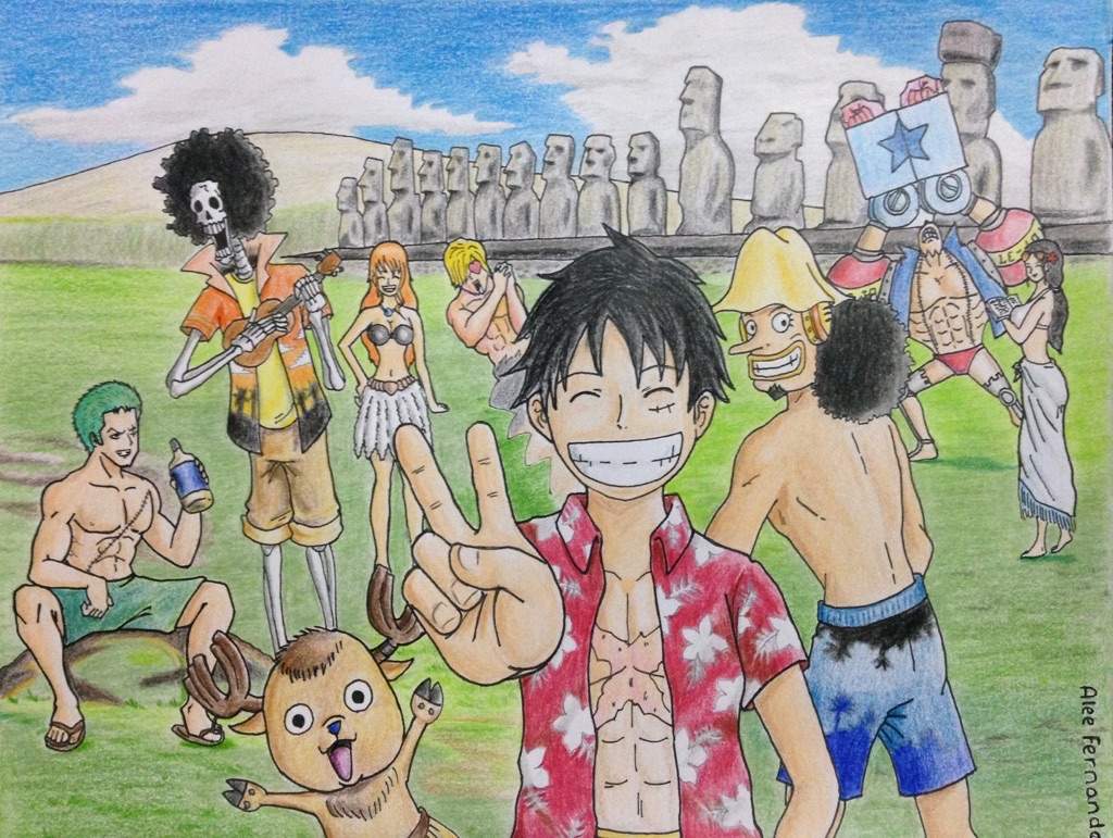 Mugiwaras en Rapa Nui | •One Piece• Amino