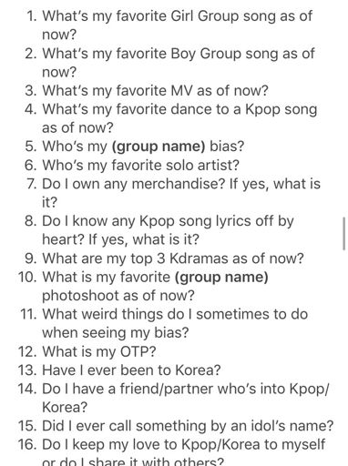 Kpop Questions | K-Pop Amino
