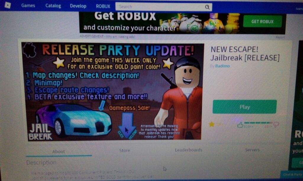 Jailbreak Is Full Released Roblox Amino - how to get robux from jailbreak