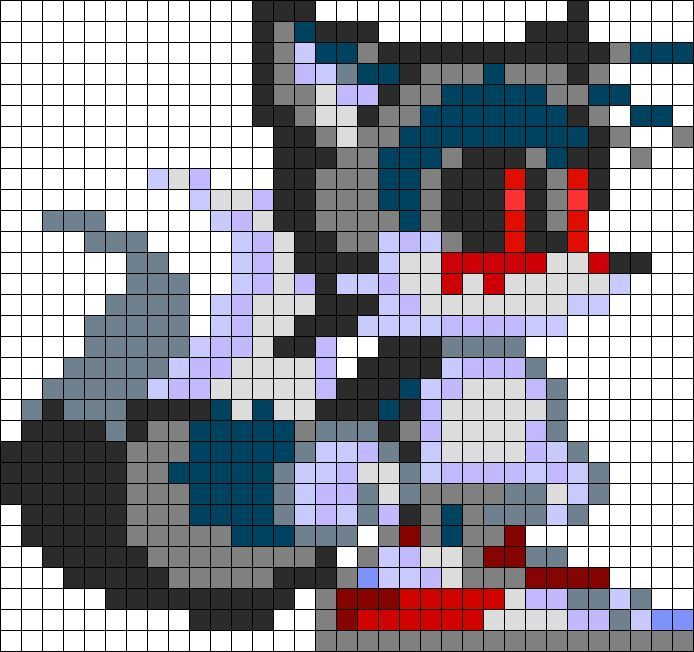 Tails Pixel Art Grid