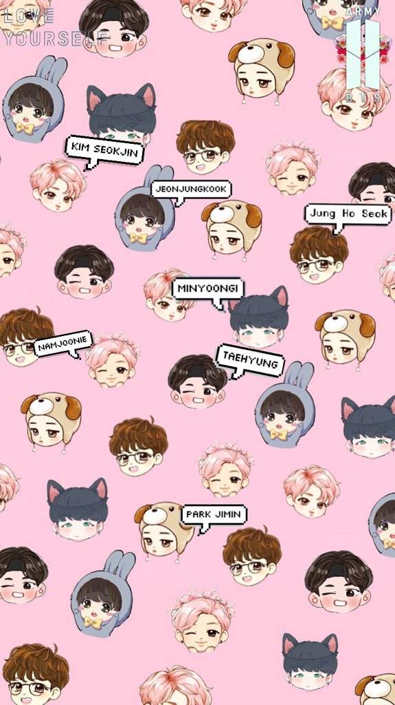 Bts chibi wallpapers if u want an individual member lmk ...