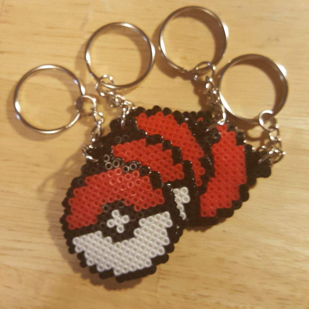 Perler Bead Pokeball Keychain Pokemon Amino