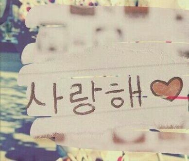 "Te amo" en coreano. 