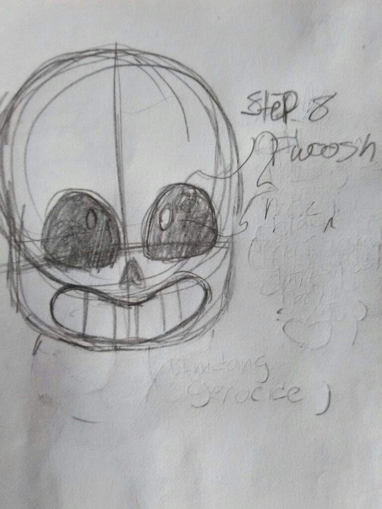 How to draw a sans head(with steps!) Undertale Amino
