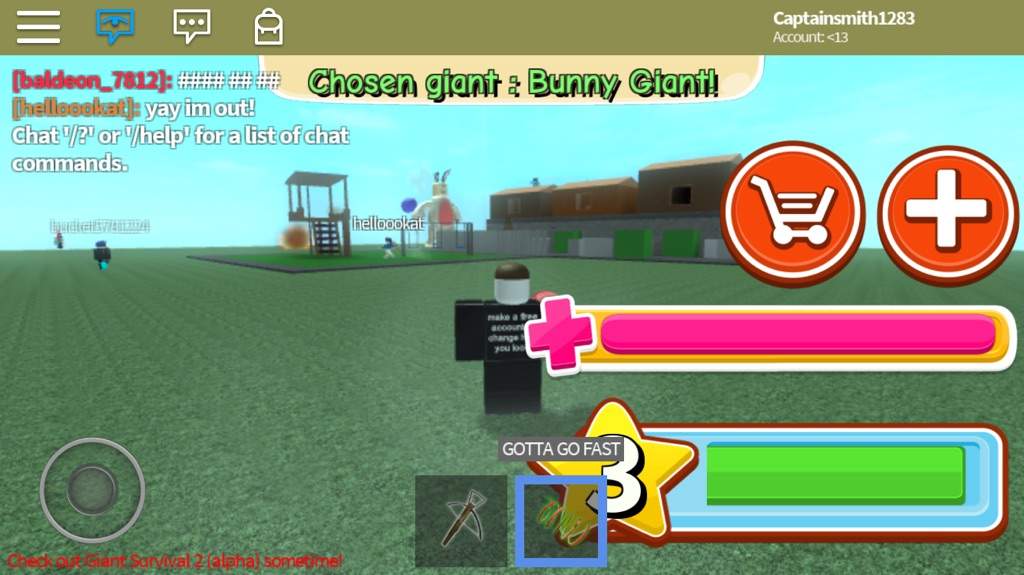 Playing Giant Survival Roblox Amino - giant survival up roblox