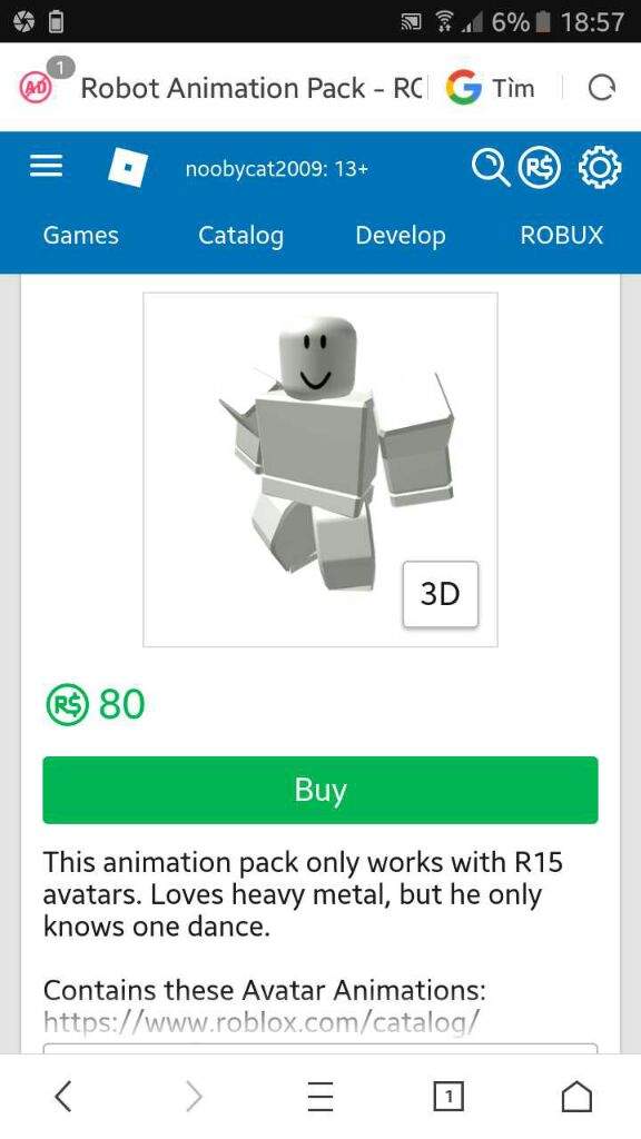 Roblox 80 Robux Page