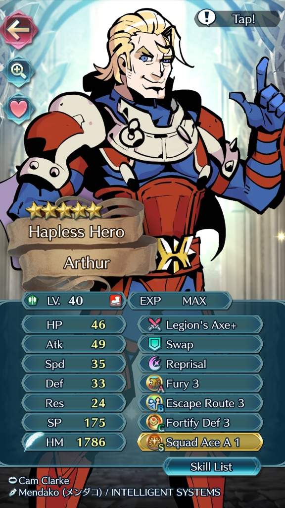 For Justice An Arthur Build Fire Emblem Heroes Amino Fire Emblem Heroes