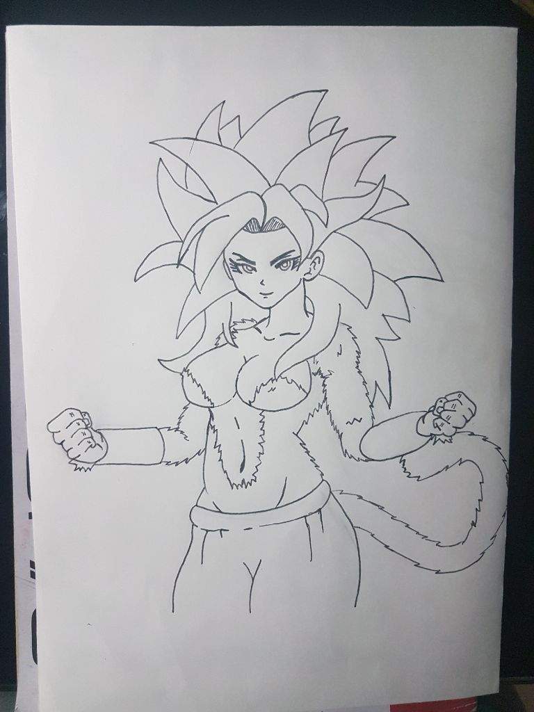 My Drawing Of Super Saiyan 4 Caulifla | DragonBallZ Amino