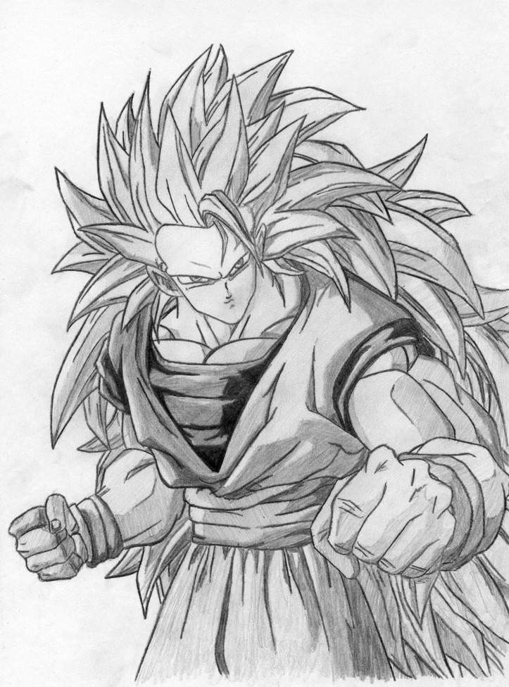 Dibujo Dragon Ball Goku ssj3 | DibujArte Amino