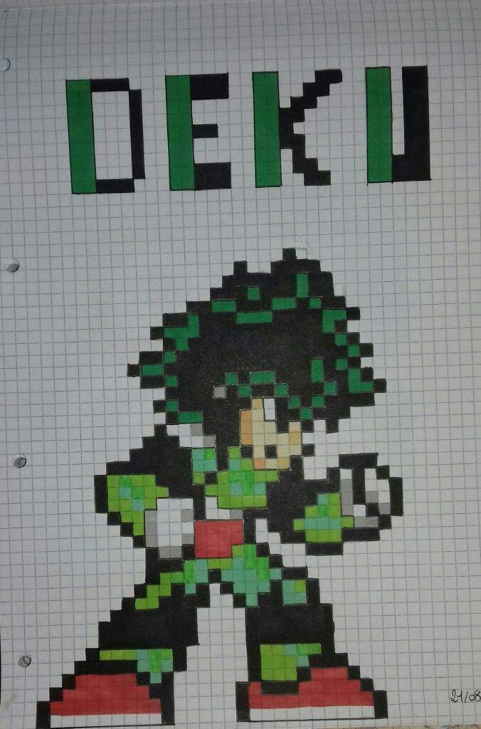 Pixel Art Deku My Hero Academia Fr Amino