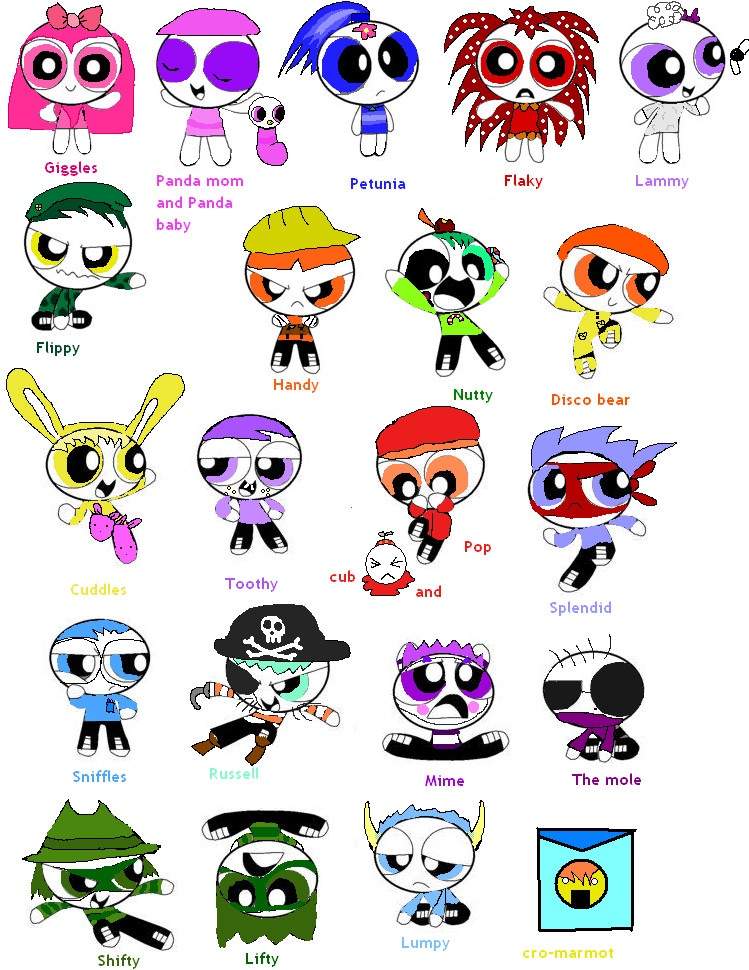 So I guess they were trying to make power puff versions of the characters a...