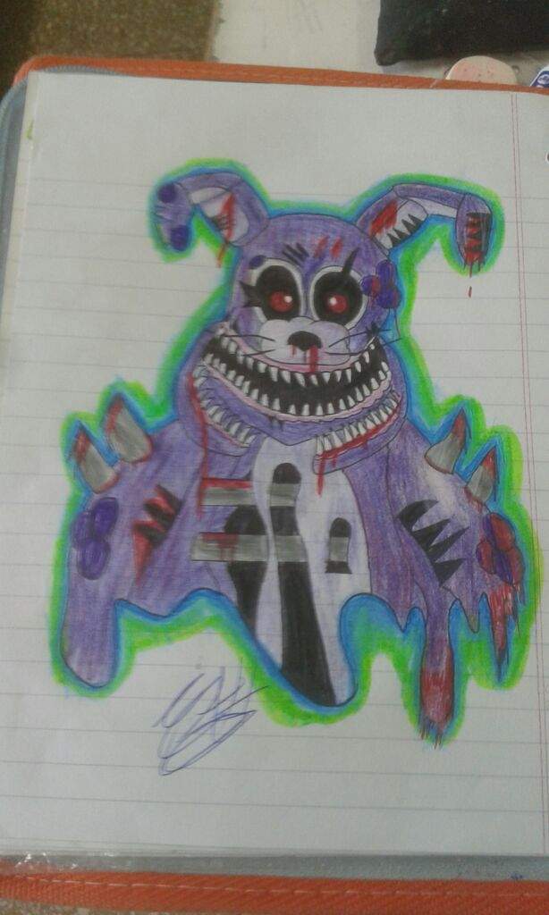 Mi Dibujo De Twisted Bonnie D Fnaf Amino Español Amino