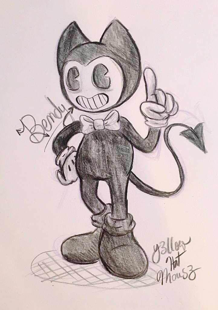 I was bored and wanted to do a quick drawing of Bendy. 