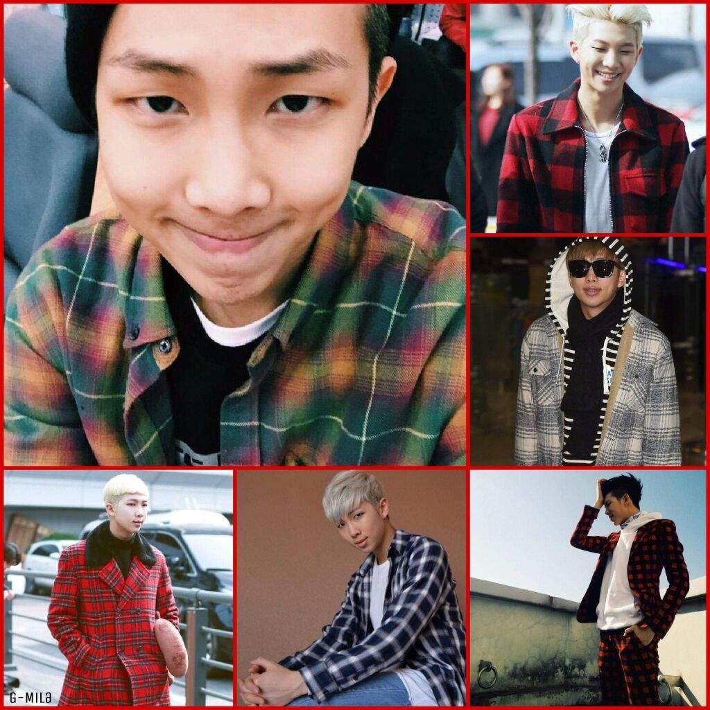 bts wearing plaid shirt