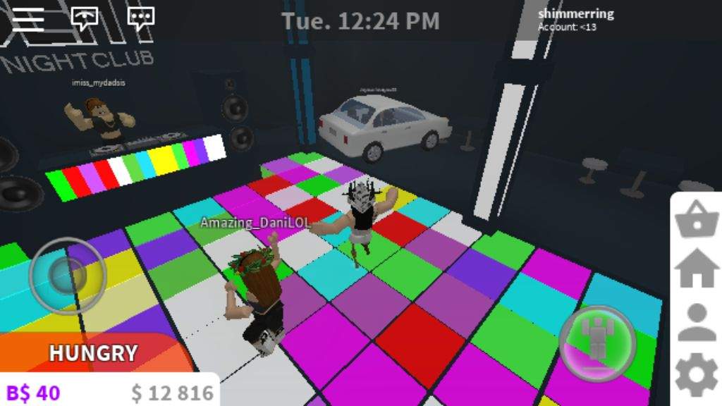 At Bloxburg Earlier And Our Car Was Dancing At The Club With Us