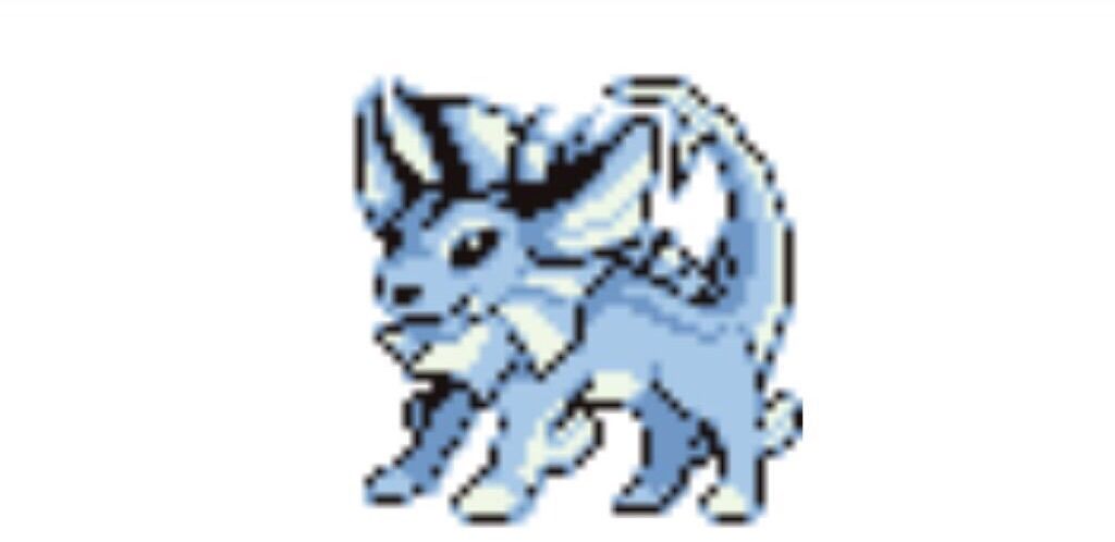 Vaporeon's old sprite in Red and Green.