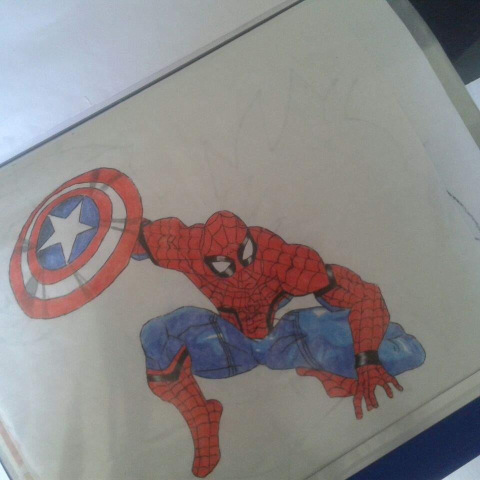 Spiderman(Civil War)-Hola Dibujarte les queria mostrar un dibujo de hace un  año | DibujArte Amino