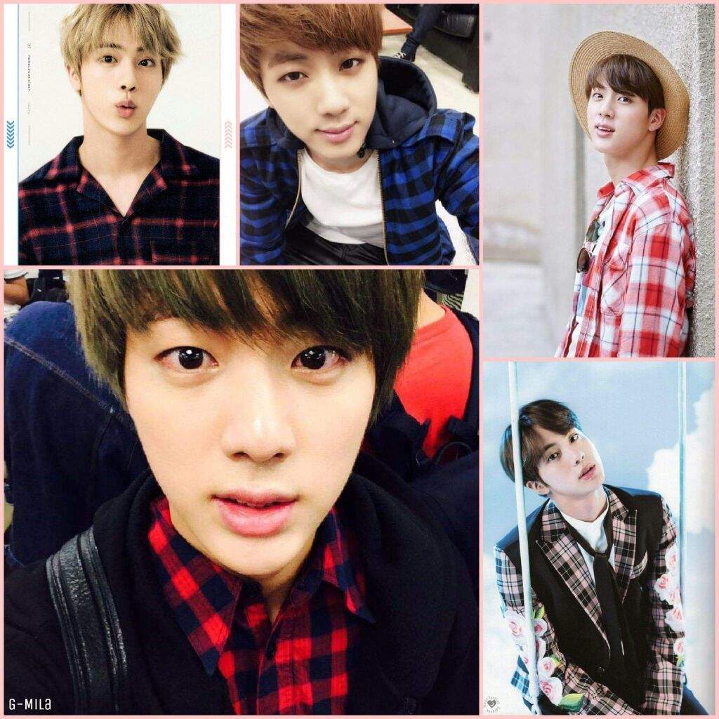 bts wearing plaid shirt