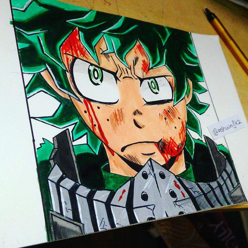 izuku midoriya drawing full body