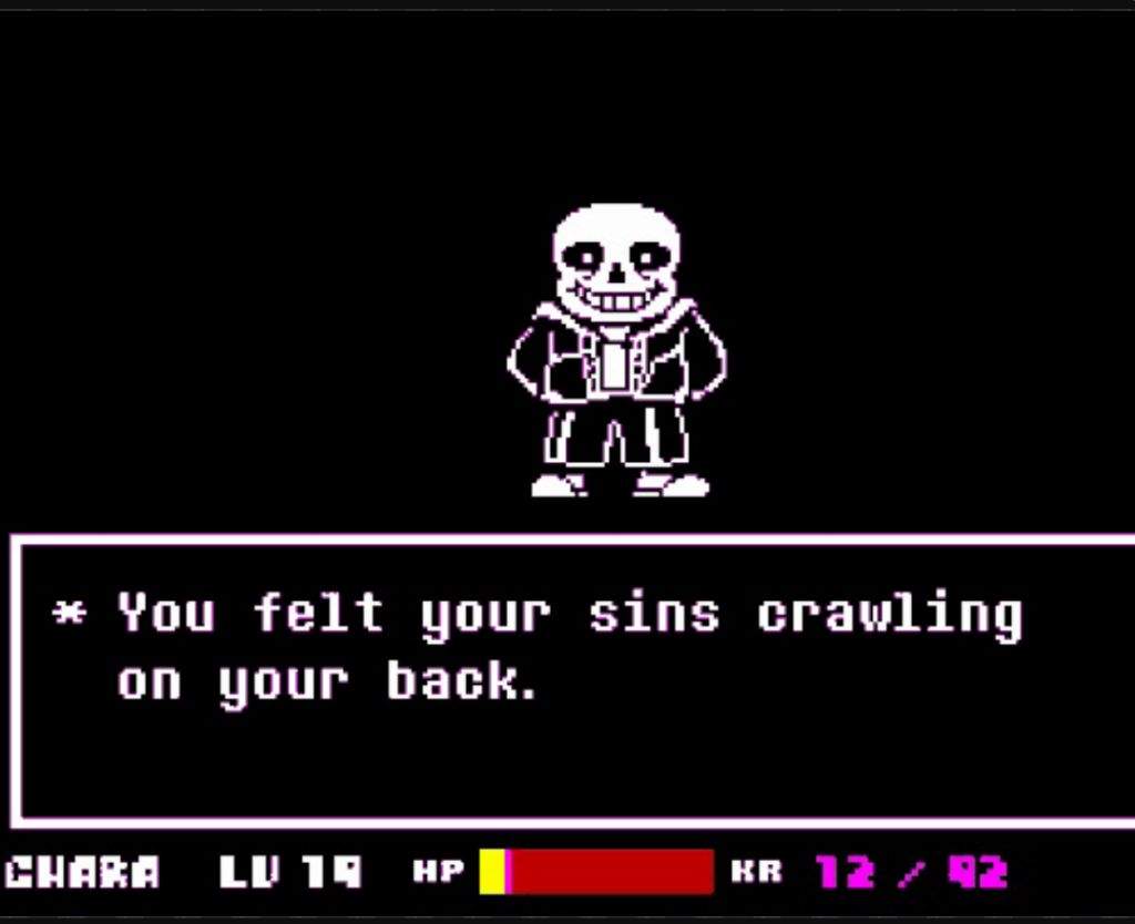undertale you feel your sins