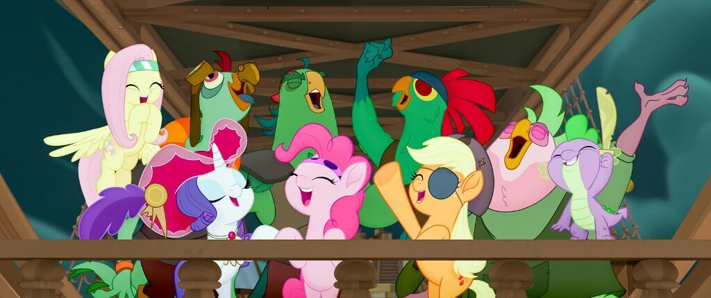 4 new never before seen mlp movie screenshots parrot pirates