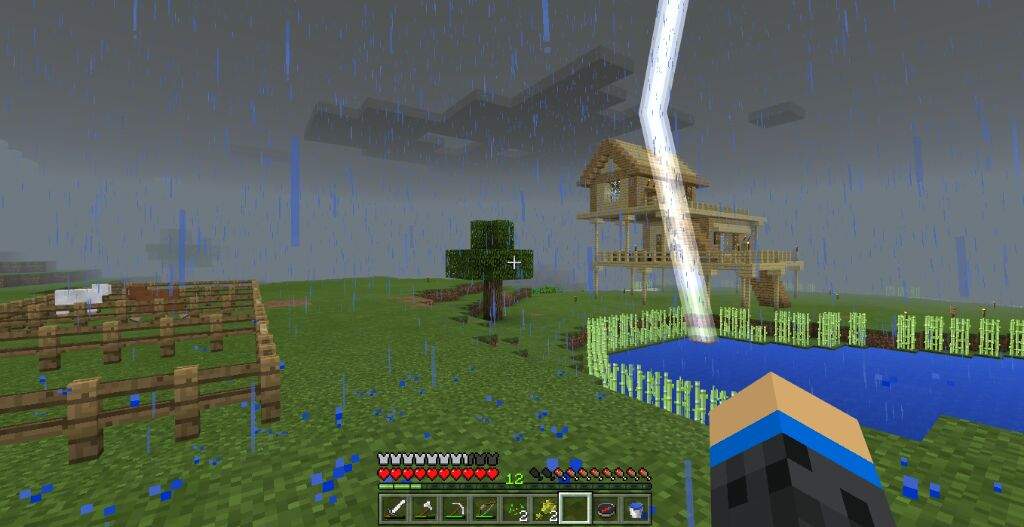 Lightning Strike in my world | Minecraft Amino