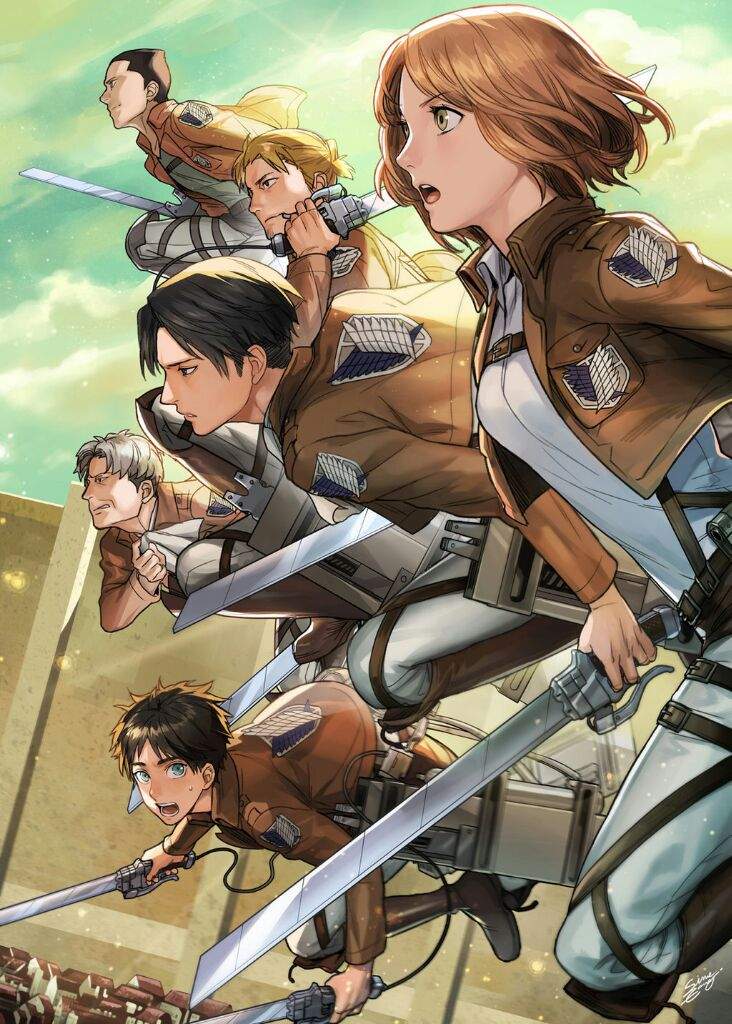 Day 14 my favorite aot squad would have to be the old Levi squad | Attack  On Titan Amino