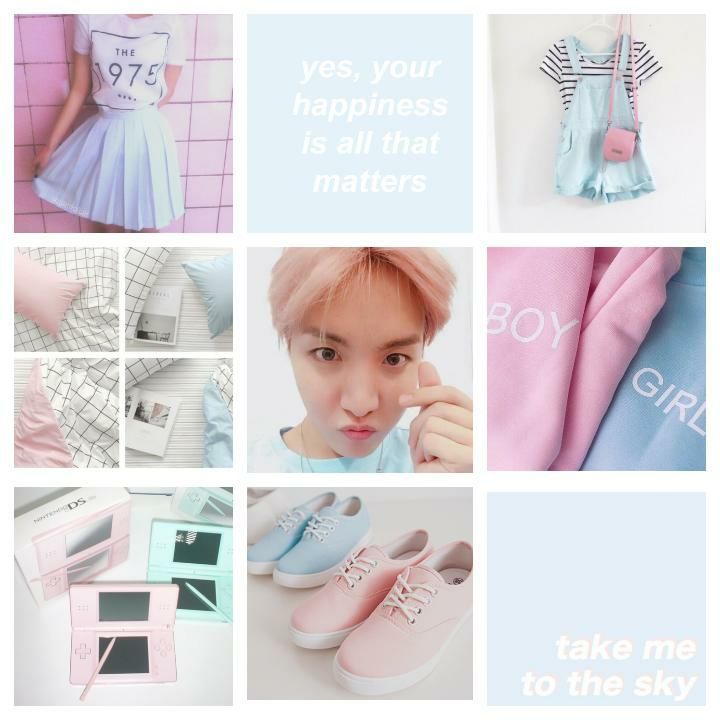 Anneyong Guys Enjoy A Pink And Blue Pastal Jhope Theme J Hope Amino