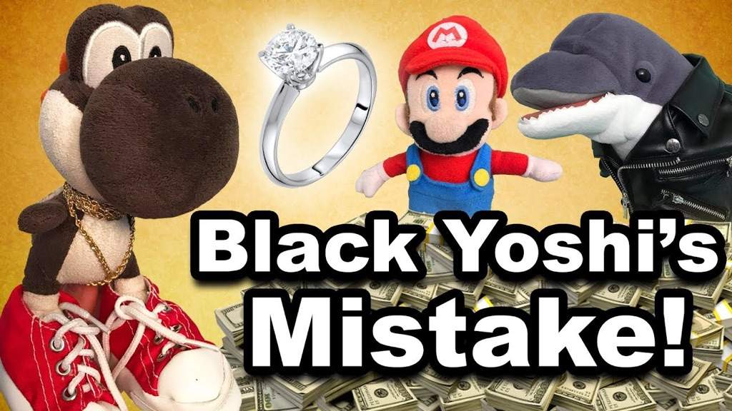 black yoshi plush sml