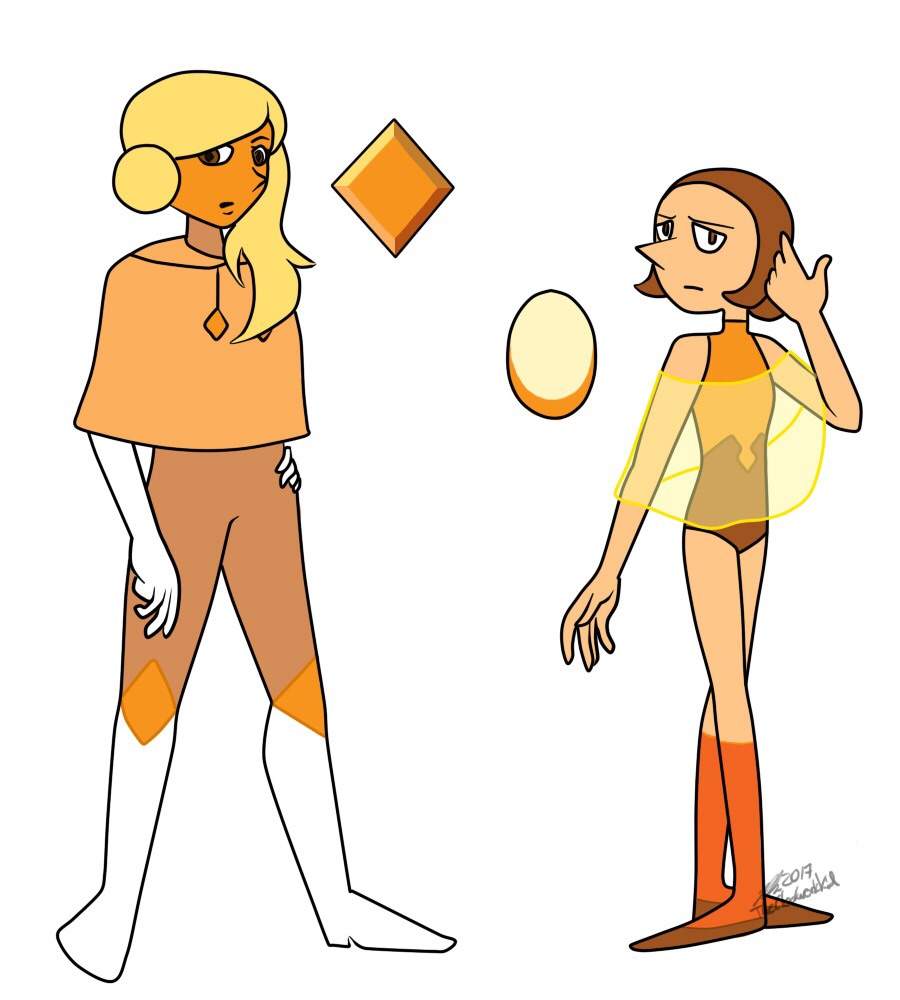 Orange Diamond and Her Pearl (SU Style) .