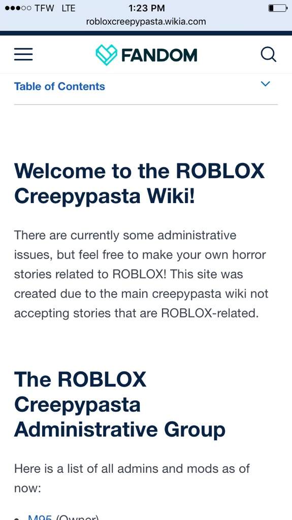 Roblox Creepypasta Fandom