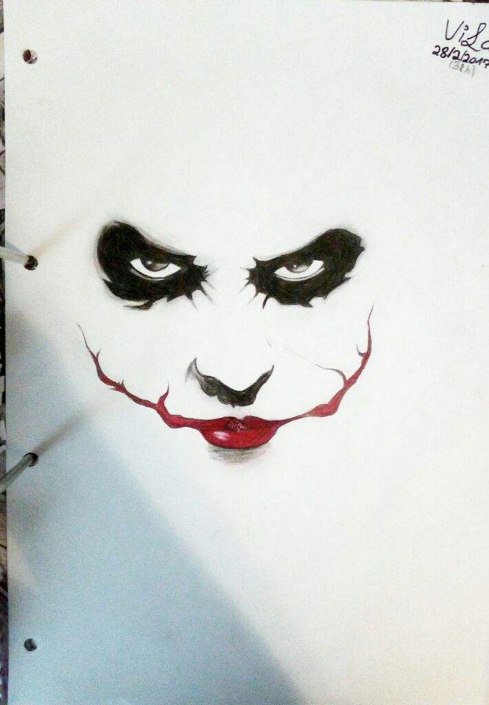 Joker Drawing Heath Ledger Inspired Dc Entertainment Amino