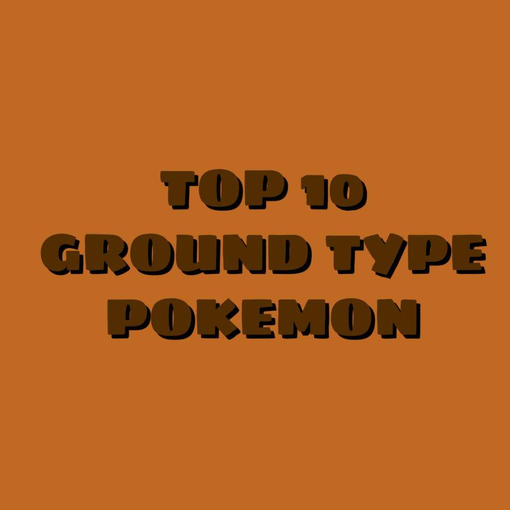 Top 10 ground type | Pokémon Amino