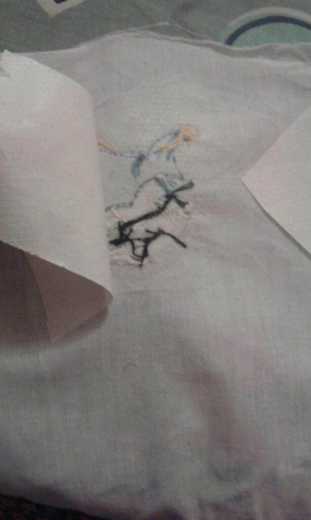 BLUE BADGER EMBRODERY. Part 3 finishing up Phoenix Wright Amino