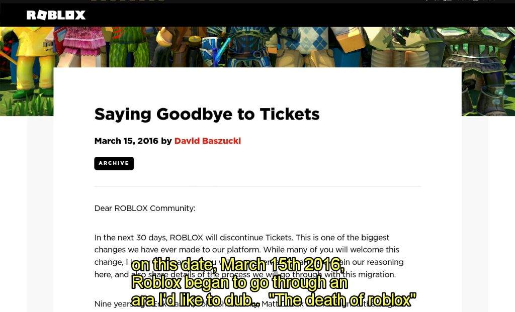 Roblox その アニメ The Beginning Of It All Roblox Amino - saying goodbye to tickets roblox