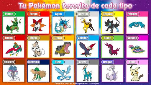 Pokémon favoritos dé cada tipo | •Pokémon• En Español Amino