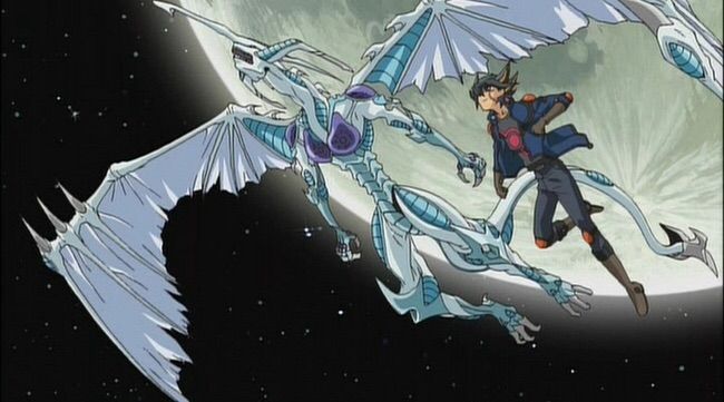 Stardust Dragon and Yusei Fudo.