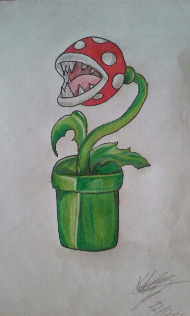 Dibujos A Colores Planta Carnivora Super Mario Bros Dibujarte Amino