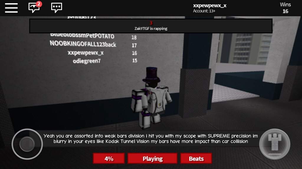 In Leader Boards And Saw The Builder Of Rap Battles Roblox Amino - good roblox raps