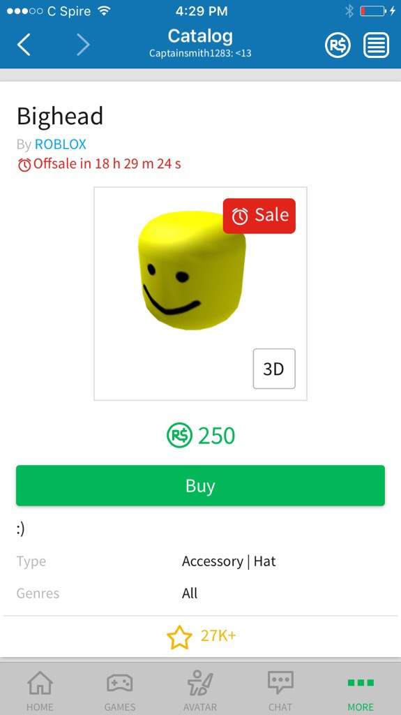 Should I Buy The Bighead For Labor Day Roblox Amino - how to get the roblox bighead