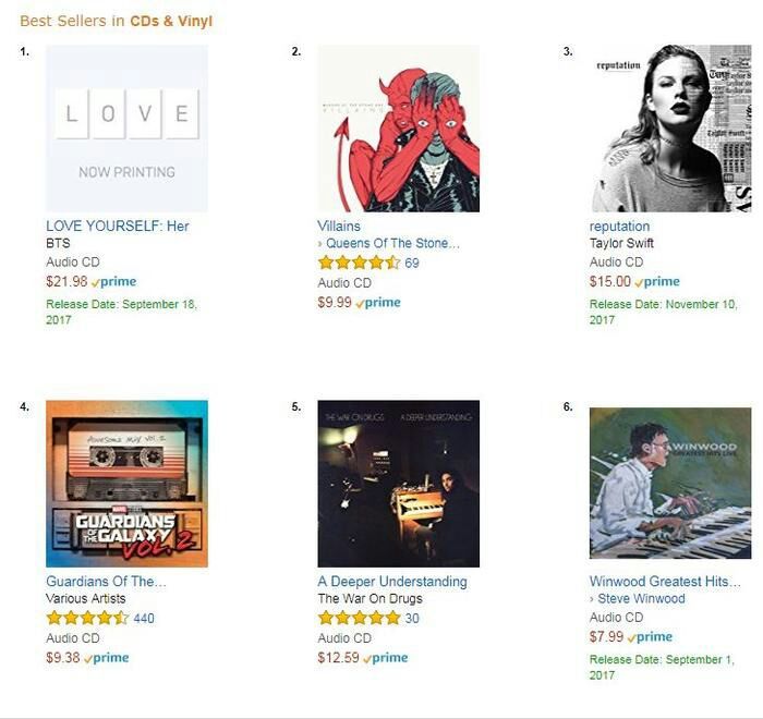 Bts Become No 1 On Amazons Cds Vinyl Best Sellers In North
