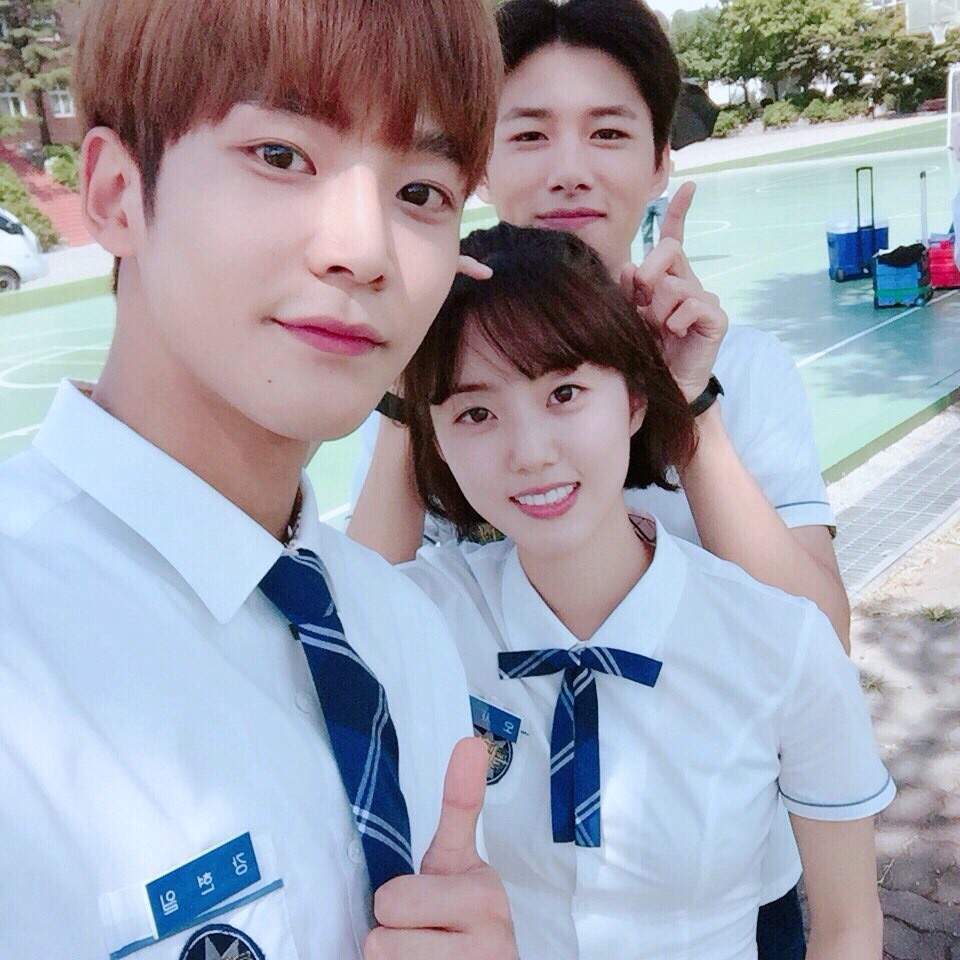 #Rowoon ( Issue ) on the set of #School2017 ( Omg the last film.