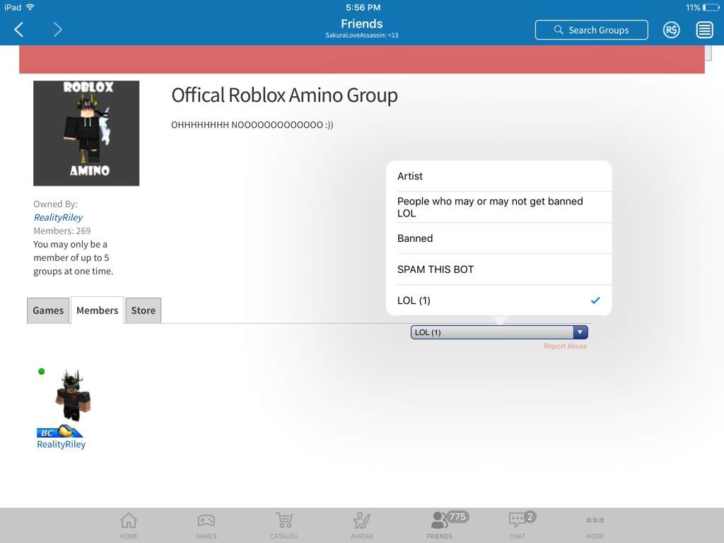 Roblox Group Page